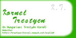 kornel trestyen business card