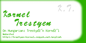 kornel trestyen business card